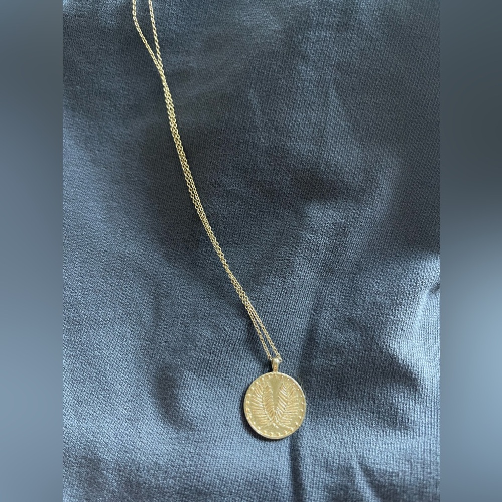 Gorjana Palm Coin Pendant Necklace
